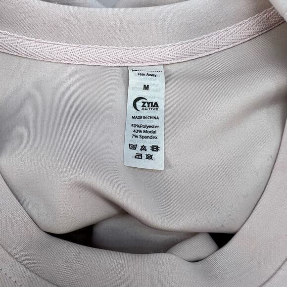 Zyia Active Sweatshirt Women's M Ballet Pink Logo Long Sleeve Athleisure Fit - Picture 10 of 10